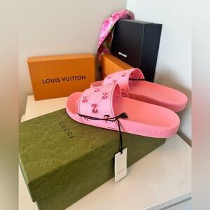 Gucci Pink Slides